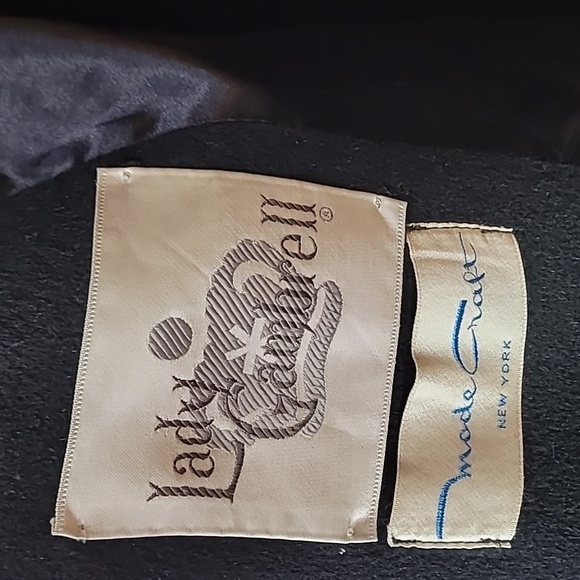 Vintage~ Lady Gambrell Black Wool Coat w/Mink Fur Collar ~Old Money Core - Picture 5 of 11